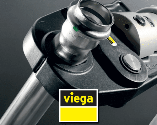 Viega product on grey color background with viega logo